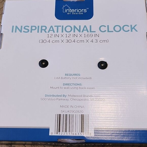 Inspirational wall clock NWT - Picture 6 of 7